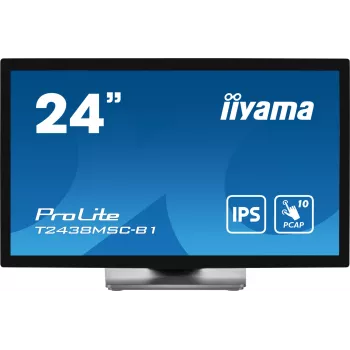 Monitorius iiyama ProLite T2438MSC-B1 60,5 cm (23,8 colio) 1920 x 1080 pikselių Full HD LED jutiklinis juodas