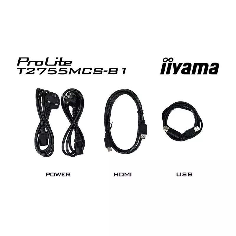 Monitorius iiyama ProLite T2755MSC-B1 68,6 cm (27 colių) Full HD LED jutiklinis stalinis juodas