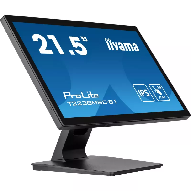 IIYAMA ProLite T2238MSC-B1 monitor 54,6 cm (21,5 colio) 1920 x 1080 pikselių Full HD LED liečiamas ekranas juodas