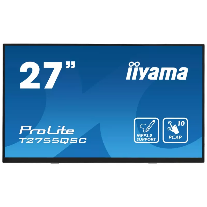 Monitorius iiyama ProLite T2755QSC-B1 68.6 cm (27 inch) 2560 x 1440 pikselių Quad HD LCD Touchscreen Juodas
