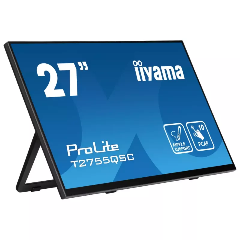 Monitorius iiyama ProLite T2755QSC-B1 68.6 cm (27 inch) 2560 x 1440 pikselių Quad HD LCD Touchscreen Juodas
