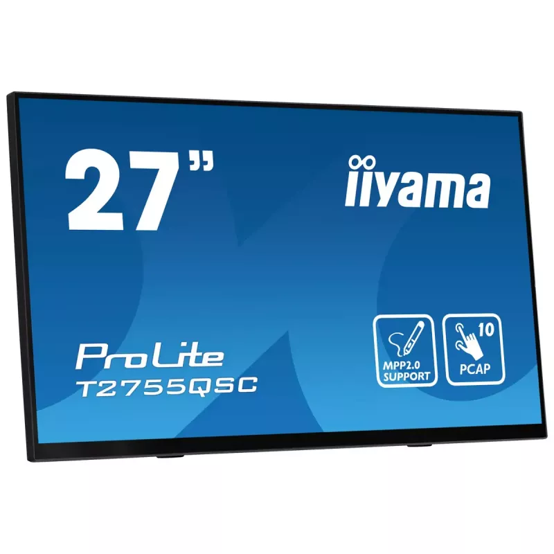 Monitorius iiyama ProLite T2755QSC-B1 68.6 cm (27 inch) 2560 x 1440 pikselių Quad HD LCD Touchscreen Juodas