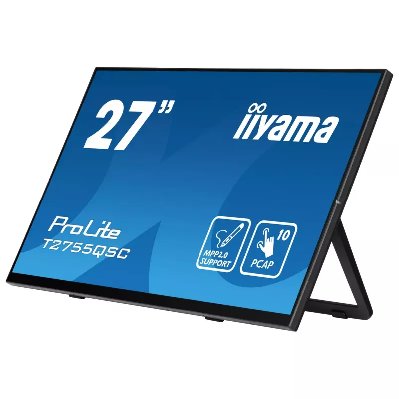Monitorius iiyama ProLite T2755QSC-B1 68.6 cm (27 inch) 2560 x 1440 pikselių Quad HD LCD Touchscreen Juodas