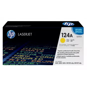 HP 124A geltonas originalus „LaserJet“ kasetė su toneriu, 2000 puslapių, geltona, 1 vnt.