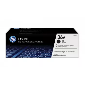 HP 36A 2 vnt. juodi originalūs lazeriniai kasetės, 4000 puslapių, juoda, 2 vnt.