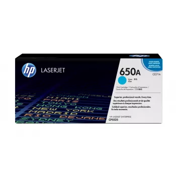 HP 650A Cyan originalus lazerinio spausdintuvo kasetė