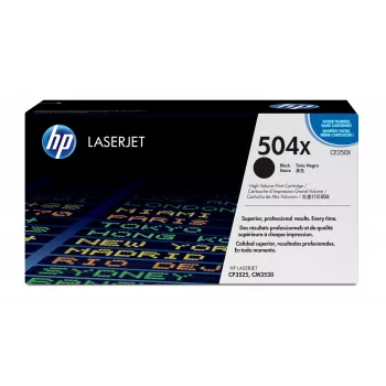 HP 504X didelės išeigos juodas originalus LaserJet tonerio kasetė, 10500 puslapių, juoda, 1 vnt.
