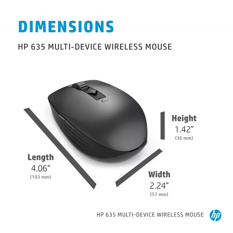 Pelė HP 635 Multi-Device RF belaidė + Bluetooth