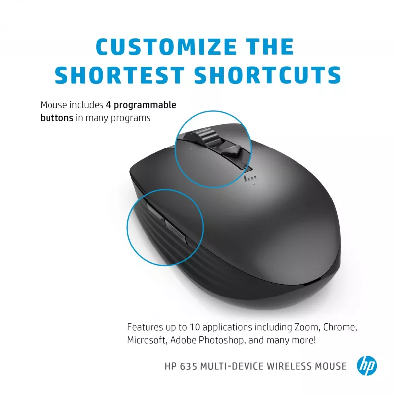 Pelė HP 635 Multi-Device RF belaidė + Bluetooth