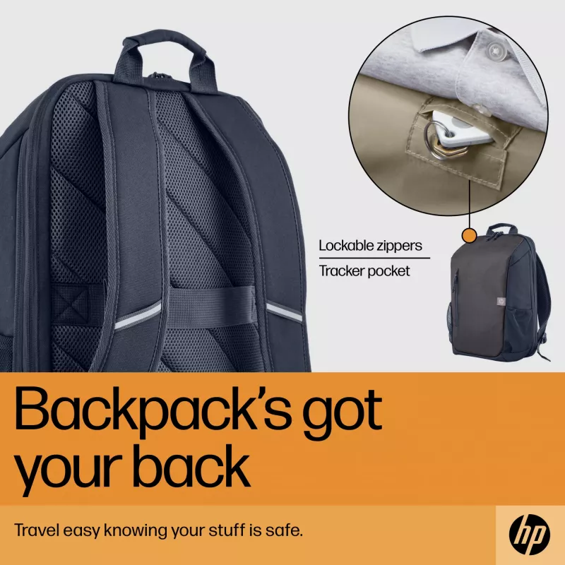 HP Travel 18 Litrų 15.6 col. Pilkos spalvos kuprinė nešiojamam kompiuteriui