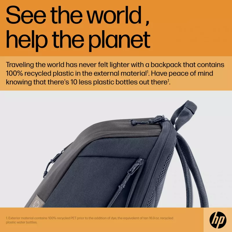 HP Travel 18 Litrų 15.6 col. Pilkos spalvos kuprinė nešiojamam kompiuteriui