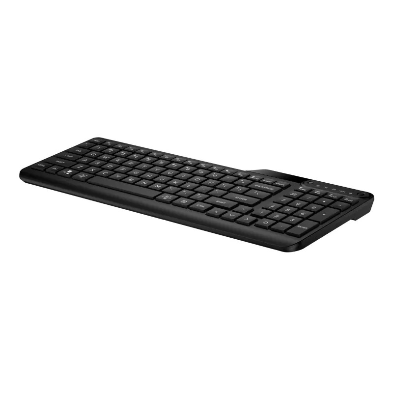 HP 475 dviejų režimų belaidė klaviatūra, pilno dydžio (100 %), belaidė, RF Wireless + Bluetooth, membraninė, juoda