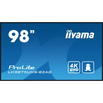 Skaitmeninės signalizacijos plokščiasis skydelis iiyama LH9875UHS-B2AG 97,5 colio LED 4K Ultra HD 3840 x 2160