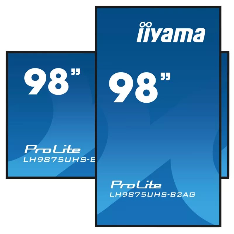 Skaitmeninės signalizacijos plokščiasis skydelis iiyama LH9875UHS-B2AG 97,5 colio LED 4K Ultra HD 3840 x 2160
