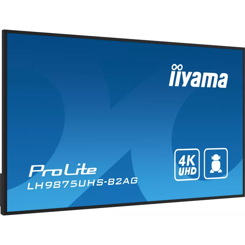 Skaitmeninės signalizacijos plokščiasis skydelis iiyama LH9875UHS-B2AG 97,5 colio LED 4K Ultra HD 3840 x 2160