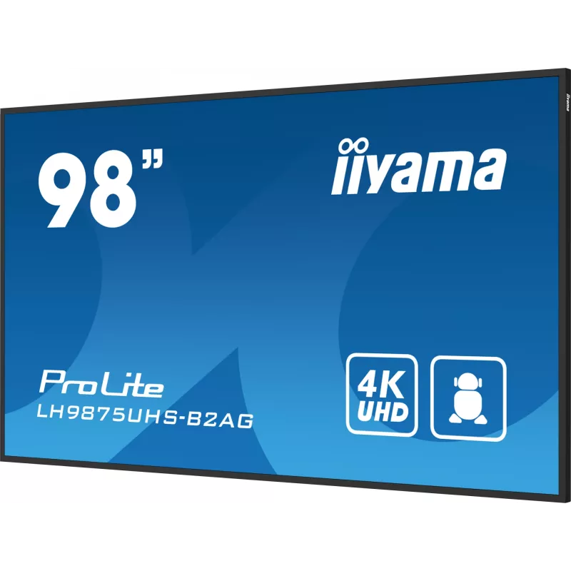 Skaitmeninės signalizacijos plokščiasis skydelis iiyama LH9875UHS-B2AG 97,5 colio LED 4K Ultra HD 3840 x 2160
