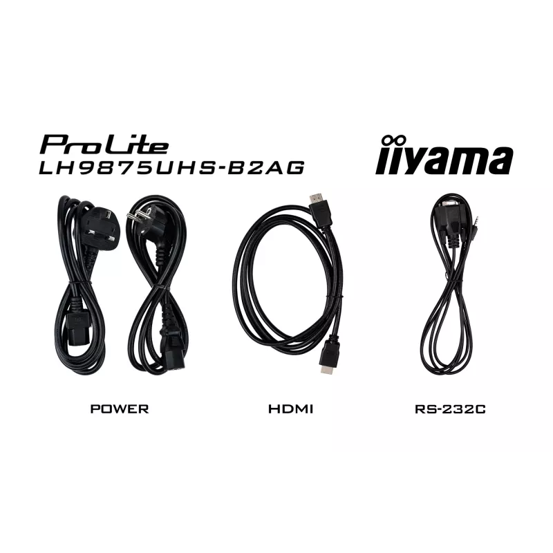 Skaitmeninės signalizacijos plokščiasis skydelis iiyama LH9875UHS-B2AG 97,5 colio LED 4K Ultra HD 3840 x 2160
