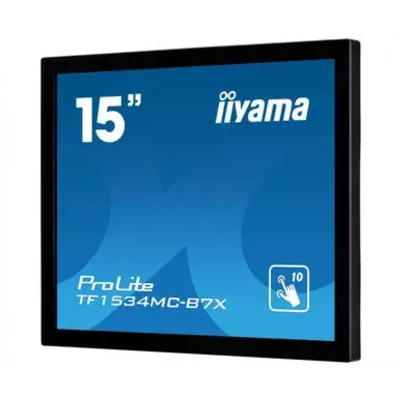 Monitorius iiyama TF1534MC-B7X 38,1 cm (15 colių) 1024 x 768 XGA LED liečiamuoju ekranu, multi-user, juodas