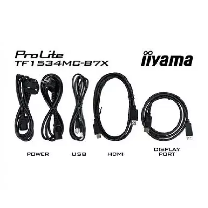 Monitorius iiyama TF1534MC-B7X 38,1 cm (15 colių) 1024 x 768 XGA LED liečiamuoju ekranu, multi-user, juodas