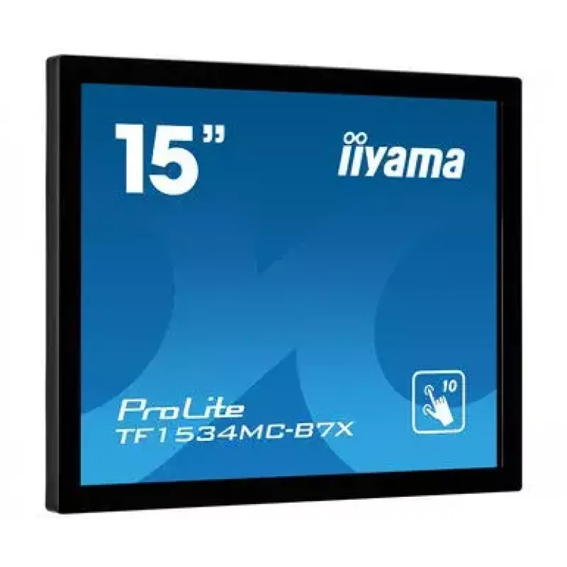 Monitorius iiyama TF1534MC-B7X 38,1 cm (15 colių) 1024 x 768 XGA LED liečiamuoju ekranu, multi-user, juodas
