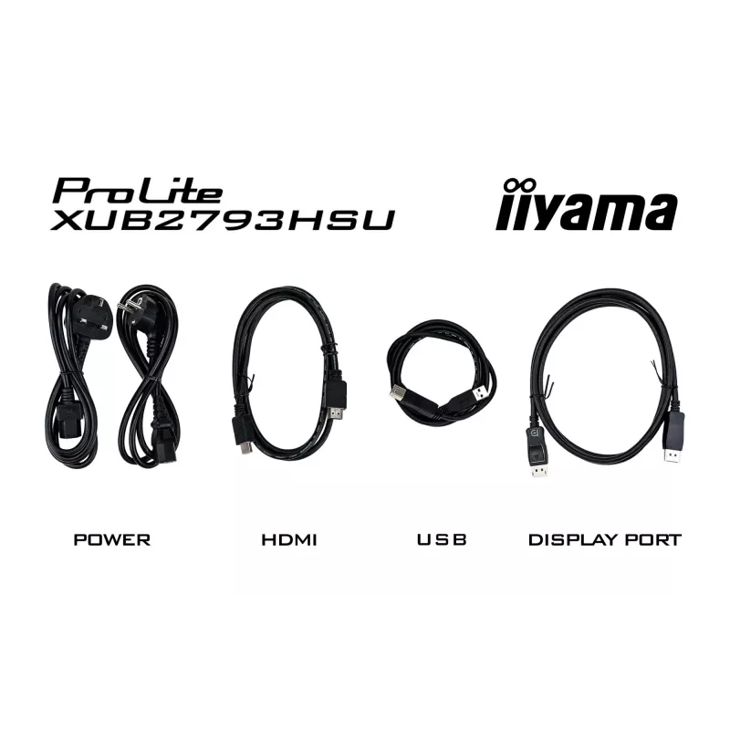 Monitorius iiyama XUB2793QSU-B7 68.6 cm (27 col.) 2560 x 1440 pikselių Quad HD LED juodas