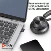 HP Poly Voyager 4310 USB-A belaidė ausinė su BT700 siųstuvu, biurui / skambučių centrui, 20 - 20000 Hz, 122 g, juoda