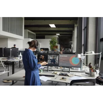 HP Poly Savi 8420 Office Stereo DECT 1880-1900 MHz ausinės, sertifikuotos Microsoft Teams
