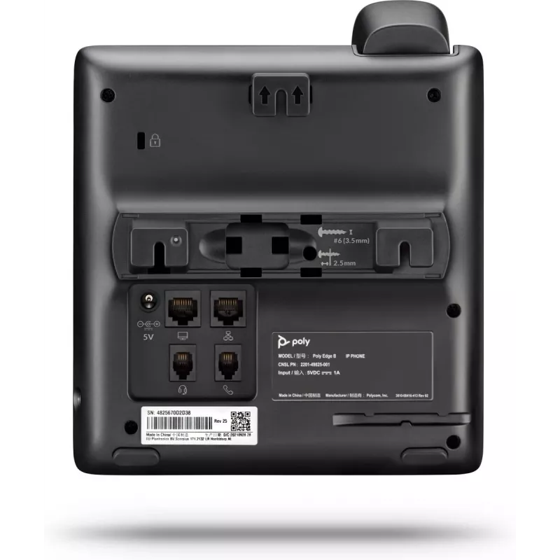 IP telefonas POLY Edge B10 juodas su laidiniu rageliu, 2 linijos, LCD ekranas