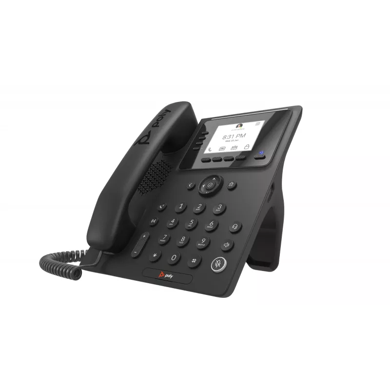 Stalinis IP telefonas Poly HP CCX 350 Microsoft Teams, su PoE, verslo medijos telefonas