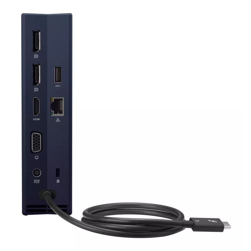 Docko stotelė ASUS SimPro Dock 2, laidinė, Thunderbolt 3 — HDMI 2.0, DP 1.4, VGA, 3x USB-A, TB3 pagrindinis, Gigabit Ethernet, Kensington užraktas
