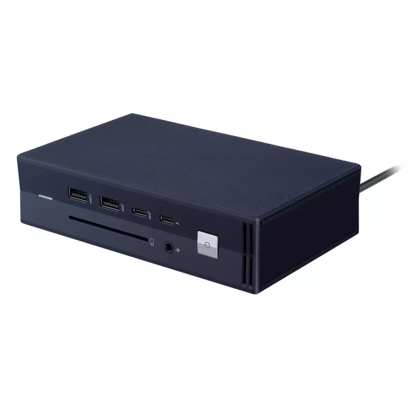 Docko stotelė ASUS SimPro Dock 2, laidinė, Thunderbolt 3 — HDMI 2.0, DP 1.4, VGA, 3x USB-A, TB3 pagrindinis, Gigabit Ethernet, Kensington užraktas