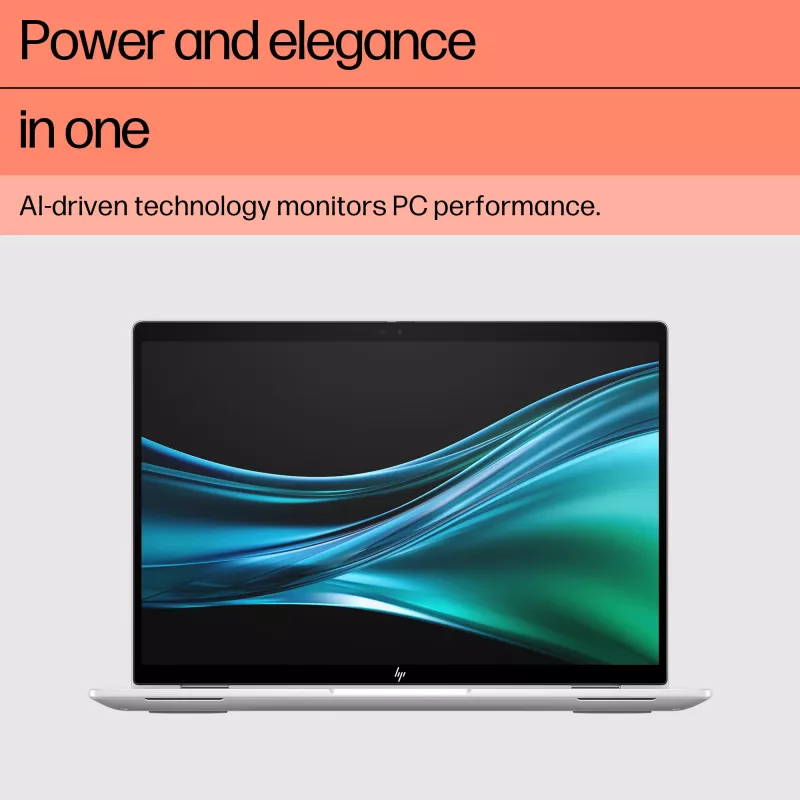 HP Elite x360 1040 G11 A26QTEA 2 viename kompiuteris, Intel Core Ultra 7 155H, 35,6 cm (14 colių) 2,8K (2880 x 1800) OLED jutiklinis ekranas, 32 GB LPDDR5x, 1 TB SSD NVMe, Intel Arc Graphics, Wi-Fi 7, Windows 11 Pro, vokiška klaviatūra, sidabrinis