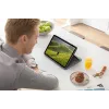 LOGITECH Folio Touch klaviatūros dėklas su foniniu apšvietimu ir valdymo kilimėliu, Oxford Grey, iPad Air (4th gen), Deutsch Qwertz