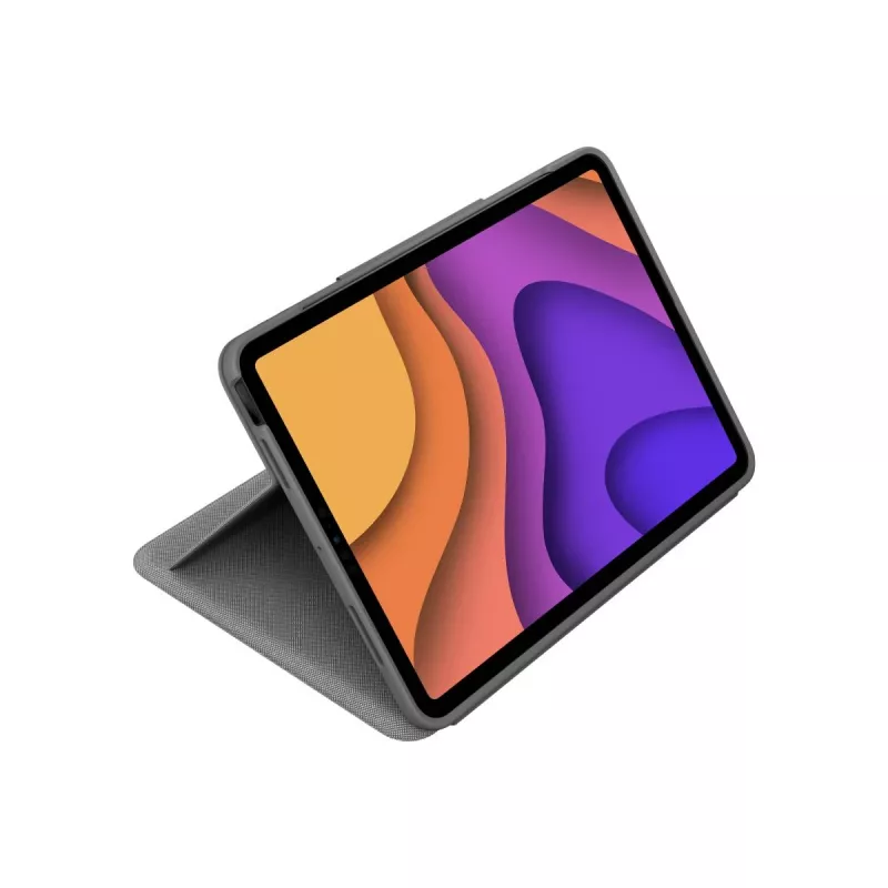 LOGITECH Folio Touch klaviatūros dėklas su foniniu apšvietimu ir valdymo kilimėliu, Oxford Grey, iPad Air (4th gen), Deutsch Qwertz