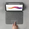 LOGITECH Folio Touch klaviatūros dėklas su foniniu apšvietimu ir valdymo kilimėliu, Oxford Grey, iPad Air (4th gen), Deutsch Qwertz