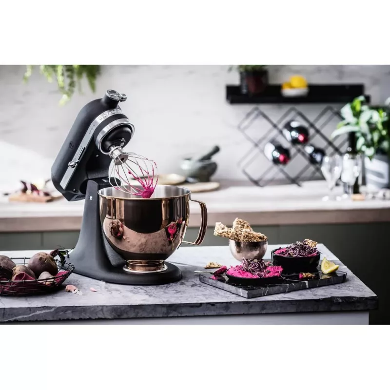 Virtuvinis kombainas KITCHENAID ARTISAN 5KSM185PS – 4,8 l nerūdijančio plieno dubuo, 300 W, 10 greičių, juodas