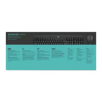 LOGITECH MK540 Advanced belgietiškas AZERTY belaidis klaviatūros ir pelės rinkinys