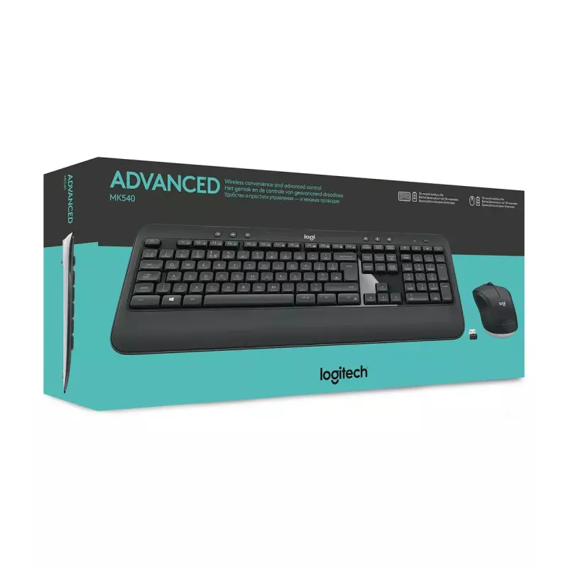 LOGITECH MK540 Advanced belgietiškas AZERTY belaidis klaviatūros ir pelės rinkinys