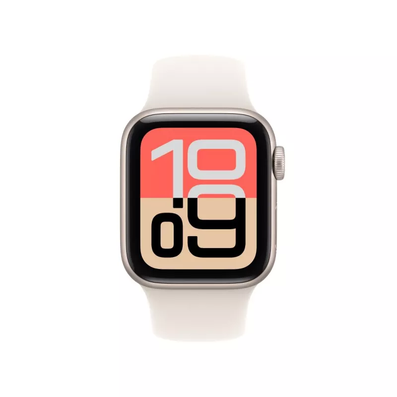 APPLE Watch SE 3 GPS 40mm Starlight Aliuminio korpusas su Sport dirželiu S/M – Starlight