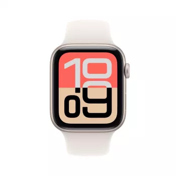APPLE Watch SE 3 GPS + Cellular 44 mm žvaigždėtos šviesos aliumininis korpusas su žvaigždėtos šviesos sportiniu dirželiu M/L
