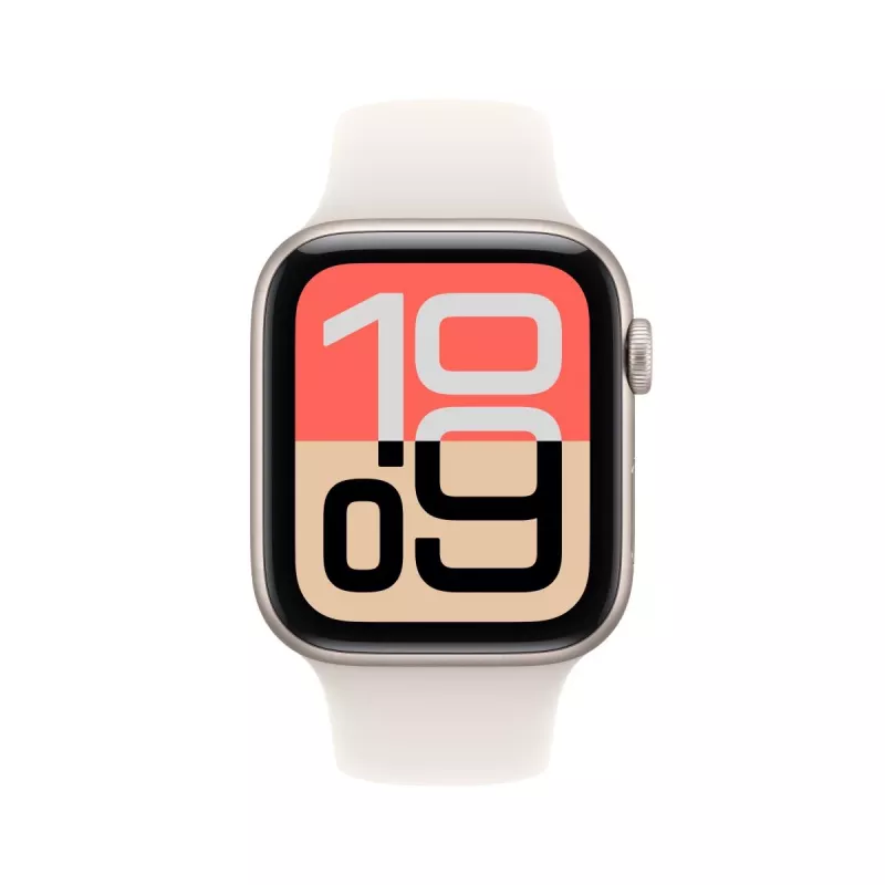 APPLE Watch SE 3 GPS + Cellular 44 mm žvaigždėtos šviesos aliumininis korpusas su žvaigždėtos šviesos sportiniu dirželiu M/L