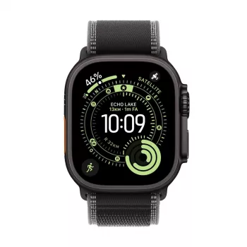 APPLE Watch Ultra 3 (2025) LTE 49mm Titanium Case su Trail Loop M/L - juoda/tamsiai pilka