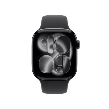 APPLE Watch Series 11 (2025) GPS 42mm Jet Black Aliuminio korpusas su Sport Juosta S/M – Juoda
