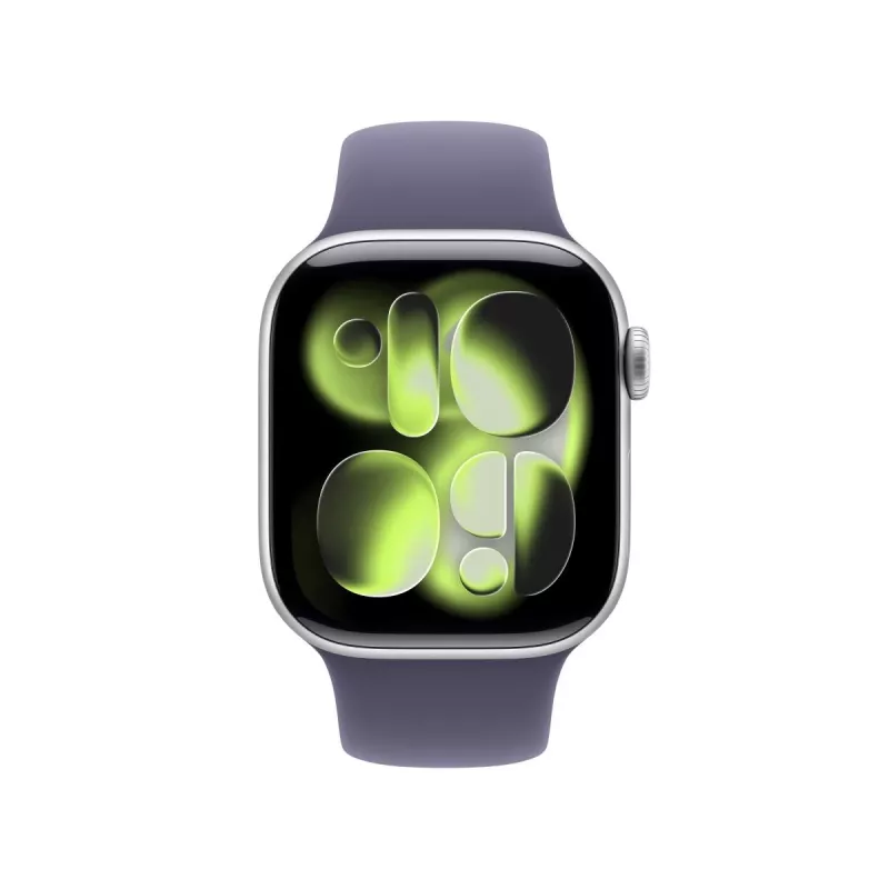 APPLE Watch Series 11 GPS 42 mm sidabrinis aliuminio korpusas su Purple Fog Sport apyranke S/M