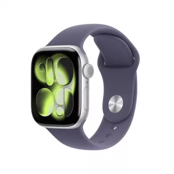 APPLE Watch Series 11 GPS 42 mm sidabrinis aliumininis korpusas su Purple Fog sportine juostele M/L