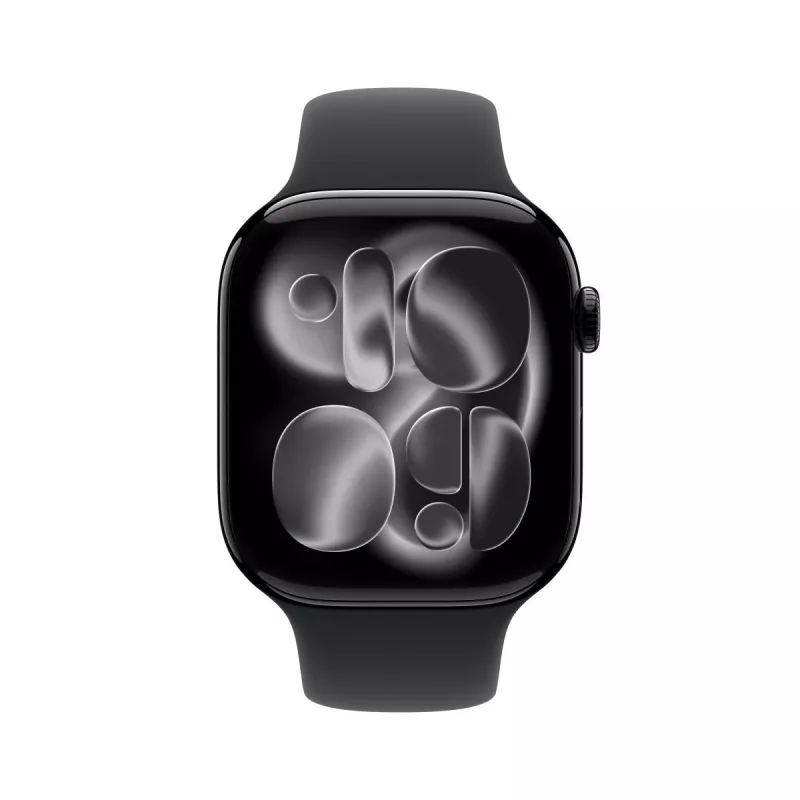 APPLE Watch Series 11 GPS + Cellular 46mm Jet Black Aliuminio Korpusas Su Juodu Sportiniu Dirželiu M/L