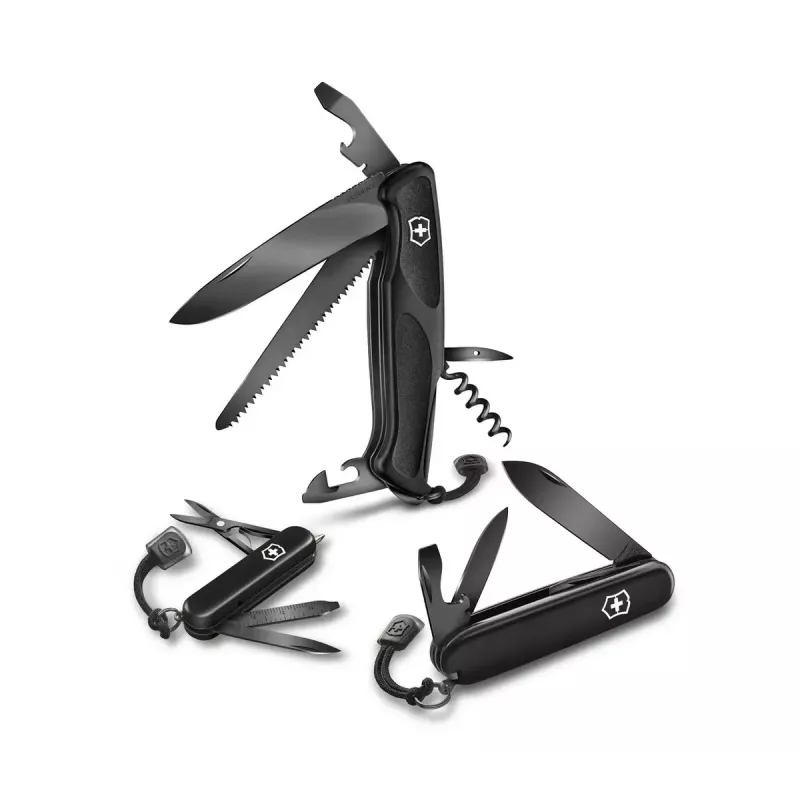 Victorinox Ranger Grip 55 0.9563.C31P sulankstomas peilis daugiafunkcis įrankis, 12 funkcijų, 130 mm, Onyx Black