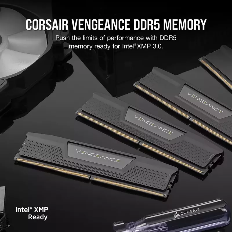 CORSAIR Vengeance 32GB (2x16GB) DDR5 6400MT/s CL36 atminties rinkinys - juodas