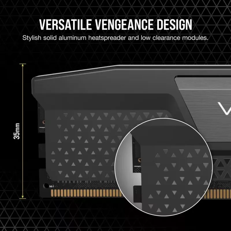 CORSAIR Vengeance 32GB (2x16GB) DDR5 6400MT/s CL36 atminties rinkinys - juodas