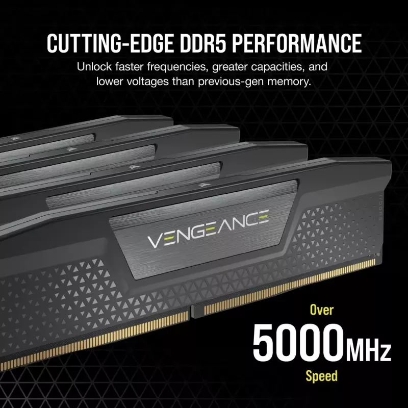 CORSAIR Vengeance 32GB (2x16GB) DDR5 6400MT/s CL36 atminties rinkinys - juodas